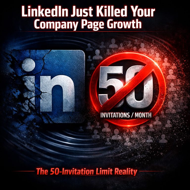 LinkedIn Just Killed Your Company Page Growth: What the 50-Invitation Limit Really Means for Your Business