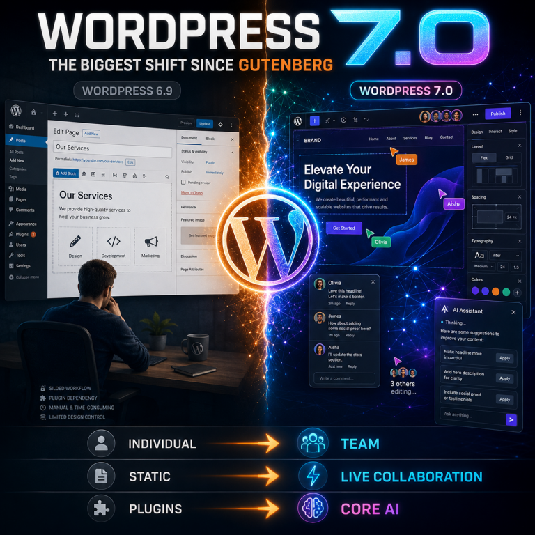 WordPress 7.0 vs 6.9: The Biggest Shift in WordPress Since Gutenberg