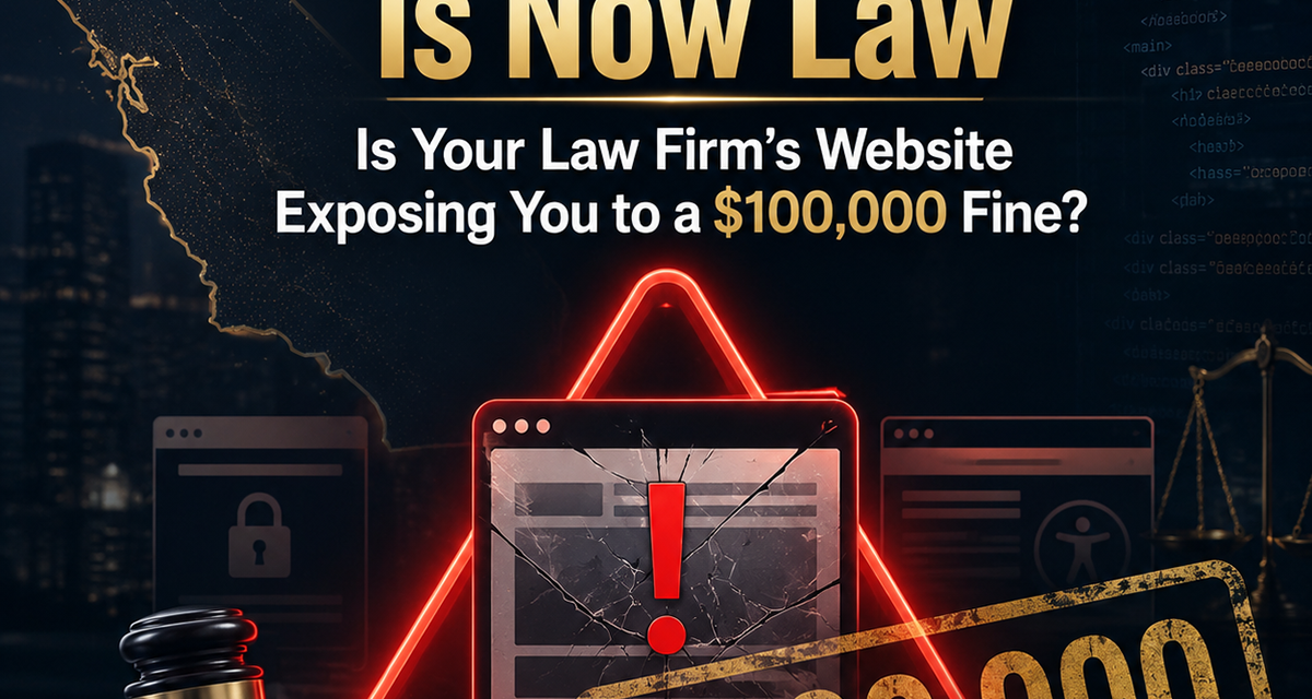 California SB 37 Is Now Law – Is Your Law Firm’s Website Exposing You to a $100,000 Fine?
