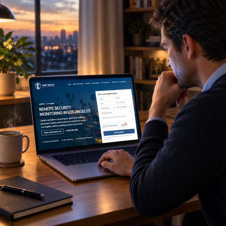 First Watch Monitoring: A Lead-Generating Website for a Veteran-Owned Remote Security Company