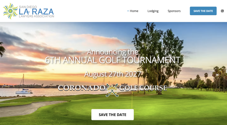 SDLRLA Golf Tournament: An Event Website That Sells Sponsorships and Fills Foursomes